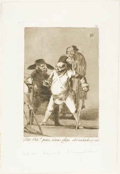 You understand? ... well, as I say... eh! Look out! otherwise..., plate 76 from Los Caprichos