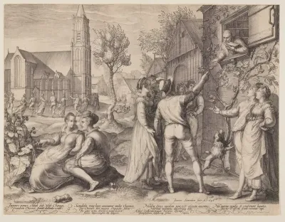 Young Couples Celebrating and Dancing