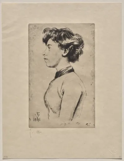 Young Girl in Profile