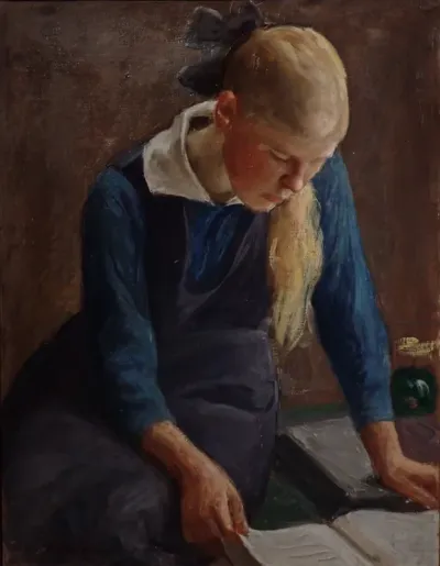 Young Girl reading