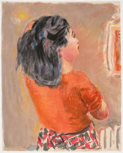 Young Girl Seen from Behind