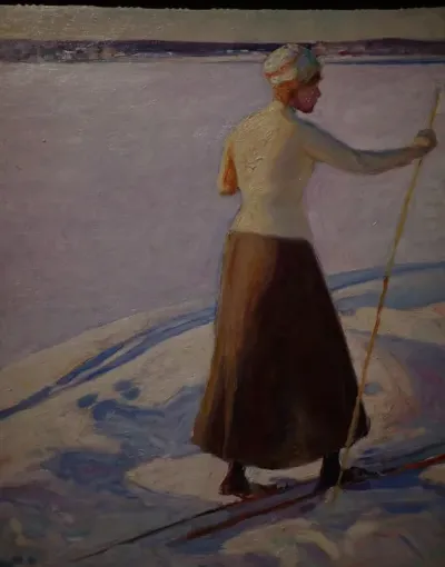 Young Girl Skiing