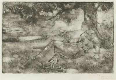 Young Girl under a Tree