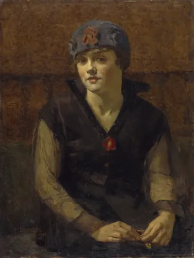 Young Girl with a Blue Hat (La Breloque)