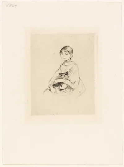 Young Girl with a Cat