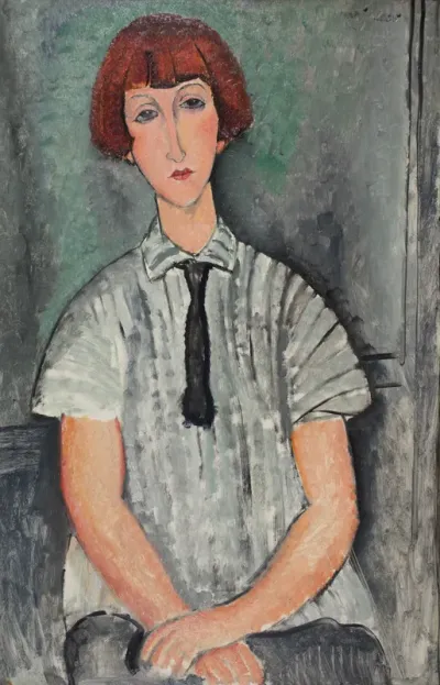 Young Girl with a Striped Blouse