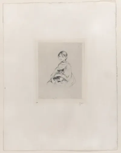 Young Girl with Cat (Julie Manet)