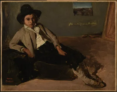 Young Italian man sitting