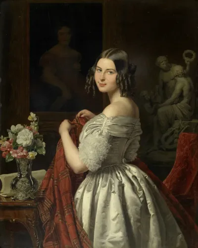 Young lady at her toilette