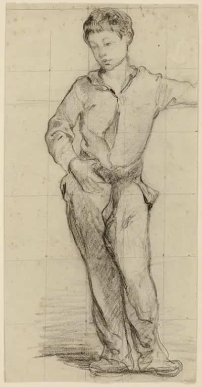 Young Man Standing (Léon Leenhoff) (recto); Sketch of Standing Boy (verso)