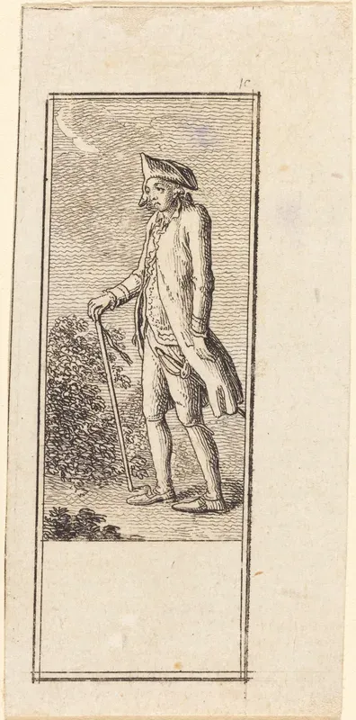 Young Man with Cane