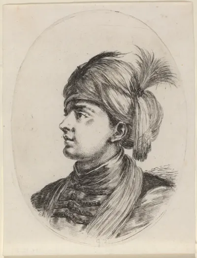 Young Moor in a Feathered Turban, Turned to the Left, 1649