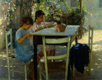 Young needleworkers