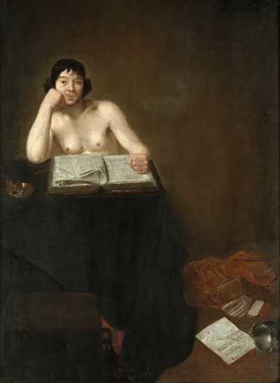 Young Scholar Half-Naked