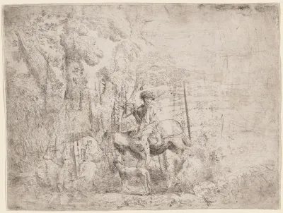 Young Shepherd on Horseback