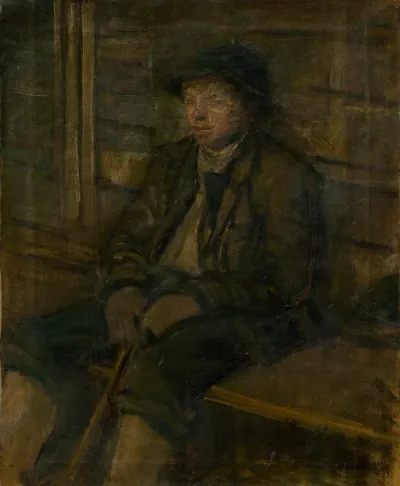 Young Shepherd Sitting
