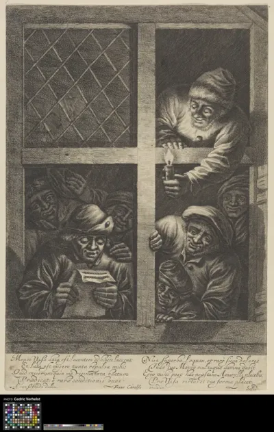 Young singer in a window