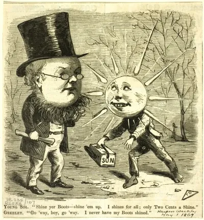 Young Sol and Greely, from Harper's Weekly