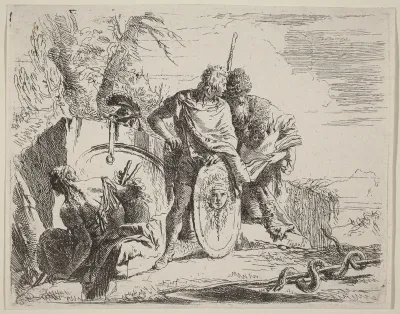 Young Soldier with Philosopher and Seated Woman