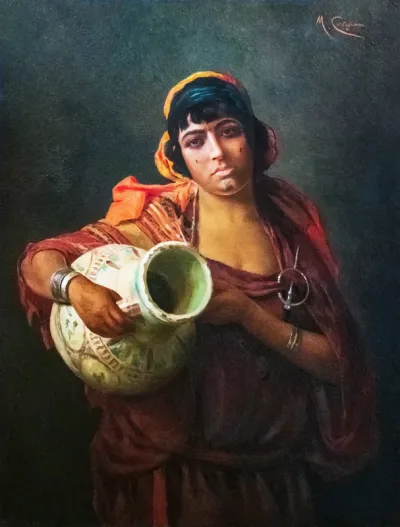 Young Tunisian with a jar