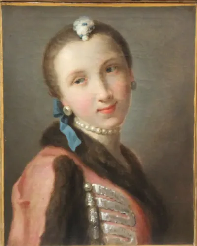 Young woman in a fur-trimmed jacket