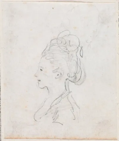 Young Woman's Head in Profile