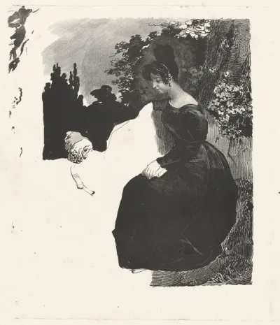 Young Woman Sitting near a Tree