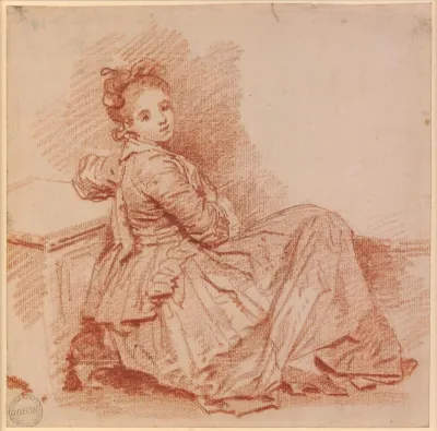Young woman sitting on the floor