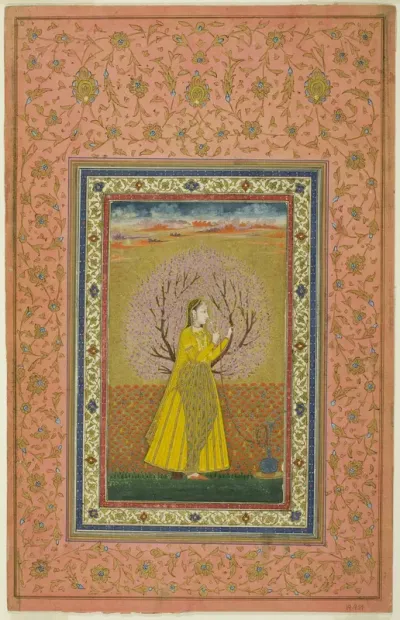 Young Woman Smoking a Huqqa