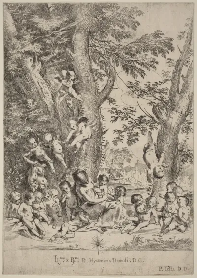 Young Woman, Surrounded by Cupids (The Garden of Charity, vertical version)