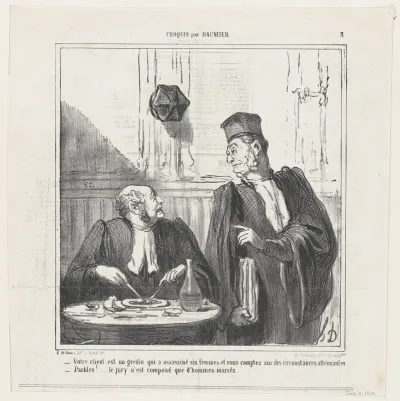 Your client is a scoundrel, from 'Sketches,' published in Le Charivari, June 6, 1866