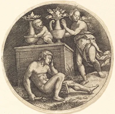 Youth Sleeping before an Altar