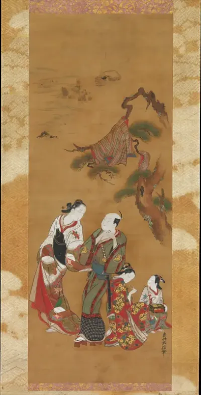 Yukihira and Two Brinemaidens at Suma