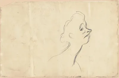 Yvette Guilbert (recto) Three-Quarter Length Study of Yvette Guilbert (verso)