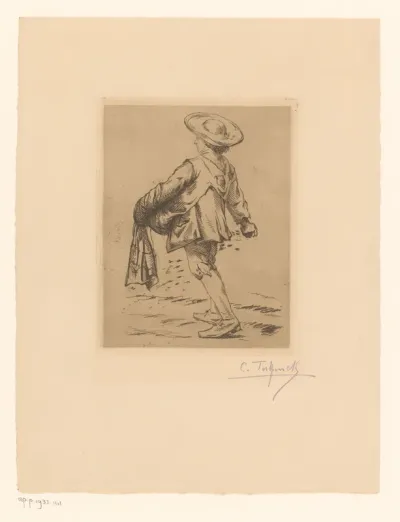Zaaiende boer