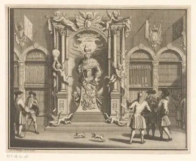 Zaal met buste van Francesco Morosini in het Dogepaleis te Venetië