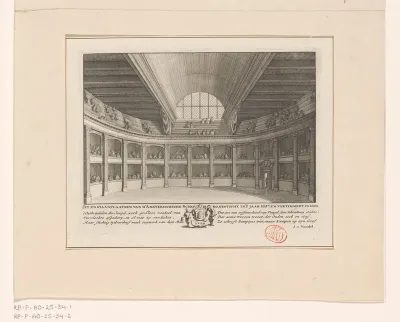 Zaal van de schouwburg aan de Keizersgracht te Amsterdam