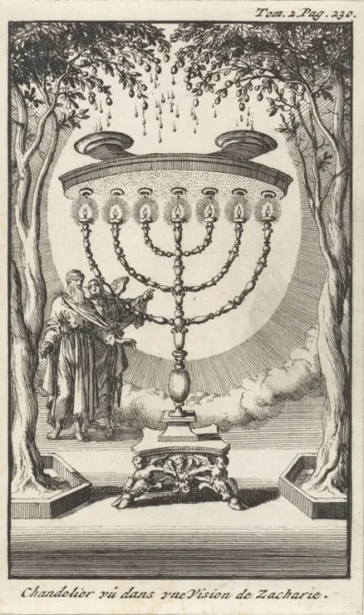 Zacharias aanschouwt de menora