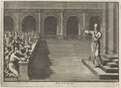 Zacharias tracht de menigte toe te spreken maar blijft stom