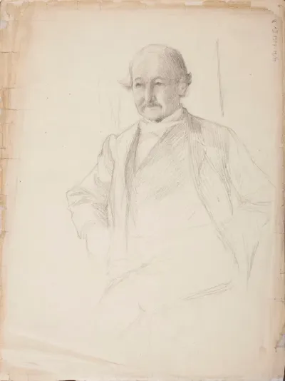 Zachris Topelius, luonnos muotokuvamaalaukseen 1889