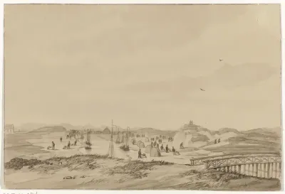 Zandafgraving in de duinen bij Den Haag, 1846