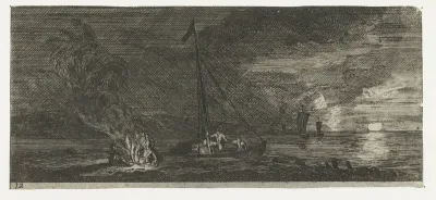 Zeegezicht bij nacht