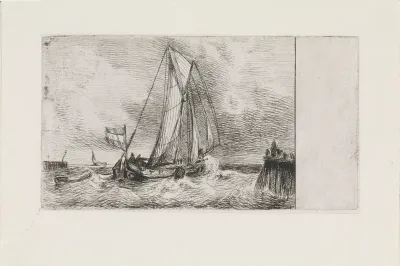 Zeegezicht met schip
