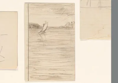 Zeegezicht met zeilbootje