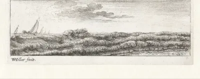 Zeegezicht vanaf de kust