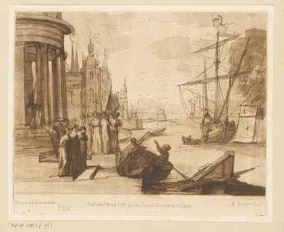 Zeehaven met inscheping van H. Ursula en haar maagden