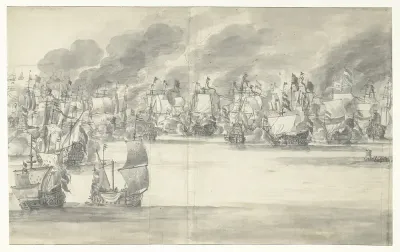 Zeeslag bij Terheide, 10 augustus 1653 (middenblad)