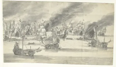Zeeslag bij Terheide, 10 augustus 1653 (rechterblad)