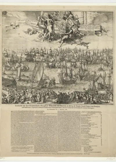 Zeetocht van sijne Konincklijcke Hoogheyt Willem Henrick de III; by de Gratie Gods Prince van Oranjen, Erff-Stadthouder, Capiteyn en Admirael Generael der Vereenigden Staets, voor de Vrijheyt en ware Godsdienst in Groot-Brittangien: Uyt Hellevoetsluy