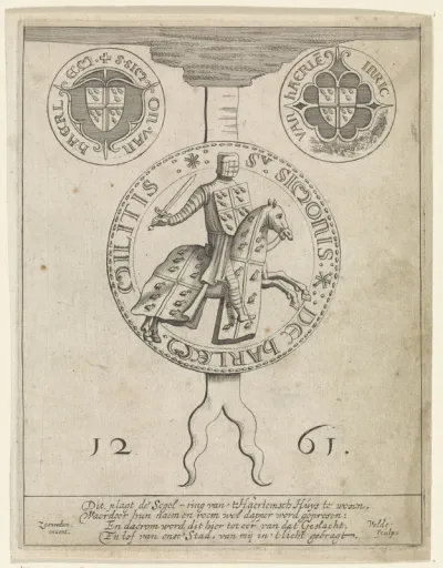Zegel met Simon van Haarlem